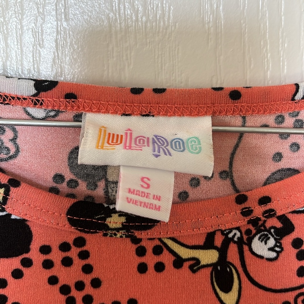 Classic Minnie Mouse Lula Roe Top Size Small - Picture 6 of 8